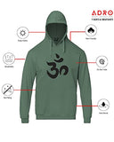 Adro Om Design Printed Hoodies/Sweatshirts For Men & Women (H20-M-Oum-Pt_Pista_M)