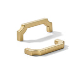 khtumeware 10-Pack 3 Inch Square Brushed Gold Cabinet Pulls, Solid Satin Gold Zinc Alloy Heavy-Duty Handles for Kitchen/Bathroom