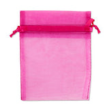 Organza Drawstring Bags 3x4 Fuchsia (Package of 10)