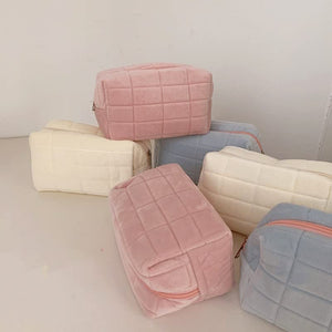 XPONNI Small Cosmetic Bag Cute Makeup Bag Y2k Accessories Aesthetic Make Up Bag Y2k Purse Cosmetic Bag for Purse (pink)