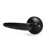 KNOBWELL 1 Pack Single Sided Dummy Door Levers Matte Black Finish Dummy Door Knobs, Classic Dummy Door Handle for Closet, Interi