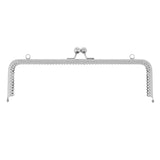 Ujeavette Sew In Coin Bag Purse Metal Frame Handbag Clasp Fastening 25.5Cm Silver