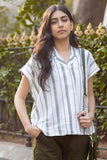 Anni Designer Women'S Tunics Tops Rayon Viscose Printed Short Shirt For Women (Surabi White_S_White_Small),White,S,,,