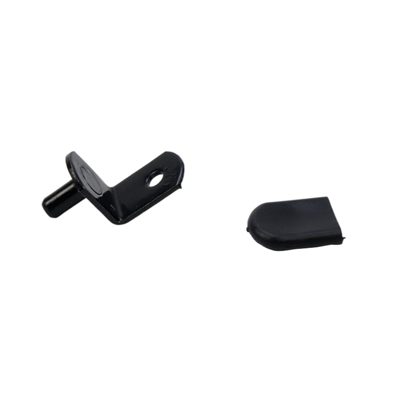 Risbay 40PCS Black 0.2 Stainless Steel Cabinet Shelf Pegs Support Cabinet Shelf Pins L Shape Furniture Replacement Peg with Ca