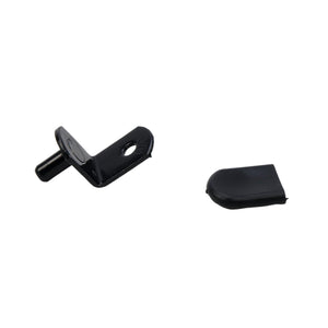 Risbay 40PCS Black 0.2 Stainless Steel Cabinet Shelf Pegs Support Cabinet Shelf Pins L Shape Furniture Replacement Peg with Ca