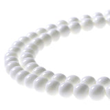 MJDCB 7A Natural Deep Sea White Shells Round Stone Beads for Jewelry Making DIY Bracelet Necklace (12mm)