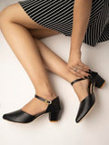 Shoetopia Comfortable Black Heels For Women & Girls /Eu39,Black,6,B0DJNY32QK
