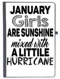 Udnag Ruled Notebook Diary Girl | January Girls Are Sunshine Mixed With, [A5 80Pages 80Gsm]