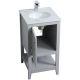 Elegant Kitchen And Bath 18 Inch Single Bathroom Vanity Cabinet - Grey