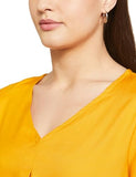 FYLTR Women's Regular Fit Blouse (FYLAW23WB-001_Spicy Mustard,Spicy Mustard