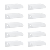 Tsnamay 10Pcs 1.97 White Arc Surface Pull,White Edge Pulls Furniture Drawer Handles Hidden Cabinet Handle,Hole Dia.1.26/32mm