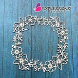 Expressions Craft Chipboard Cutouts & Embellishments for Mixed Media/Scrapbooking/Cardmaking & Other DIY Crafts Floral Square