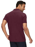 Xyxx Cotton Men'S Solid Regular Fit Shirt (Xy_Cr14_Polo T-Shirt_1_Wine, Xl
