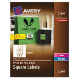Square PrintToTheEdge Labels W/trueblock, 2 X 2, White, 300/pack
