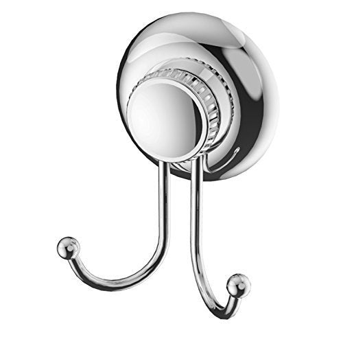 Gecko-Loc Suction Cup Towel Hook For Bathroom Shower Or Kitchen Wall - Loofa, Bath Brush Accessories Hooks Holder Bath Tub Remov