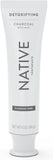 Native Toothpaste Made from Naturally-Derived Cleaners and Simple Ingredients That Safely Whitens Teeth, 4.1 oz, Charcoal Fluori