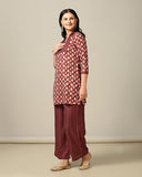 Toplot Women'S Cotton Blend Printed Straight Kurta With Pant (Kurta-Pant-5175-Maroon-M),Maroon,,B0CYLR8XS1