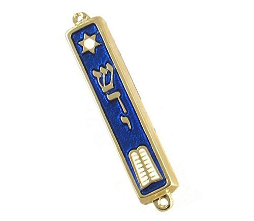 10 Commandments Mezuzah 24k Gold Plated Jewish 2.7 Mezuza Judaica Made in Israel