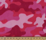 Fleece Pink Camo Camouflage Fleece Fabric Print by The Yard 7670g-10l