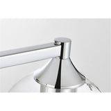 Living District Foster 4-Light Iron & Glass Bath Sconce In Chrome/Clear