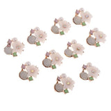 ATORSE 5x10 Flatback Rhinestone Flower Buttons DIY Jewelry Findings Pointed Petals