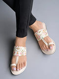 Shoetopia Girls Klp-1 Cream Flat Sandal - 5 Uk (Girls-Klp-1-Cream),Cream,5,B0CQK5MQTW