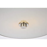 Living District Indoor Modern Home Decor Bright Hazen 2 Light 12 Inch Burnished Nickel Flush Mount