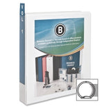 Business Source Round Ring View Binder Letter 8.5 x 11 330 Sheet 1.5 Capacity 1 Each White