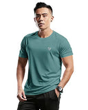 Eyebogler Mens Round Neck Half Sleeve Solid Dry Fit Tshirt Pack Of 2,Moss Green::Night OwApparel,S