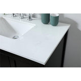 Elegant Decor Theo 32 Zinc Alloy Mdf Single Bathroom Vanity In Black