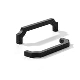 khtumeware 10-Pack 3-3/4 Inch Square Matte Black Cabinet Pulls, Solid Zinc Alloy Heavy-Duty Handles for Kitchen/Bathroom Cabinet