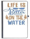 Udnag Ruled Notebook Diary Water | Life Is Better On The, [A5 80Pages 80Gsm]