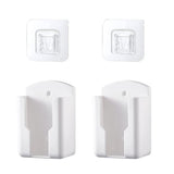 2 Pcs Wall Mount Remote Control Holder, Media Player Controller Holder, Air-Conditioner & TV Remote Organizer Caddy Box for Home