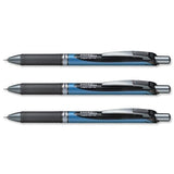 Gel Pen,Retractable/Refillable,Needle Tip.5mm,Black Qty:12