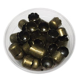 ATORSE 3x45Pcs End Caps Jewelry Iron 10mm Cord End Cap Findings Antique Bronze