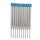 Enakshi 5x10pcs Metal Ballpoint Pen Refills Ink Ball Point Pen Replacement Blue