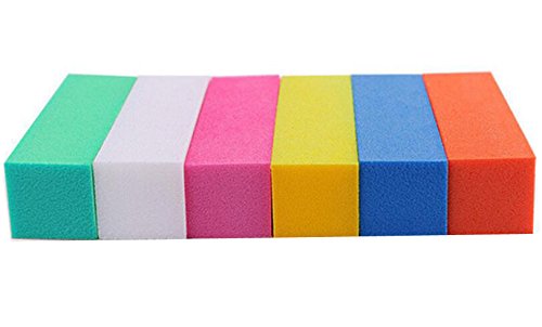 12PCS Colofull Square Nail File Sponge Art Buffer Buffing Polishing Manicure Polisher Pedicure Nail Tool Kit Set Sanding Block G