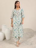 Libas Women'S Cotton Kurta Set (400466_Off White_M)