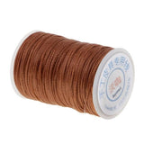 ATORSE 2x1 Roll 150D Waxed Polyester Braided Thread for DIY Leathercrafts Light Brown