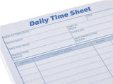 Daily Time And Job Sheets, 6 X 9-1/2, 100/Pad, 2/Pack