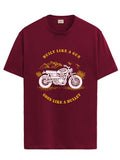 Adro Men'S Royal Bike Design Printed 100% Cotton T-Shirt - Regular Fit, Printed T-Shirts For Men (Rn24-Ryl-Mr_Maroon_Xl)