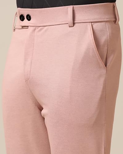Toplot Men'S Formal Trousers || Slim Fit Men'S Wear Trousers || Stretchable Formal Pant Trousers || Trouser For Men (Formal-5181-Pink-30),Pink,30,B0DKBP2XC8
