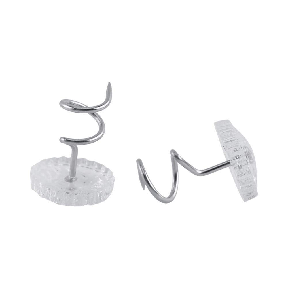 Sowaka 15 Pcs Twist Pins Upholstery Clear Heads Slip Cover Fasteners Headliner Pins for Sofa Car Van Home Furniture Hold Bed Ski