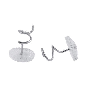 Sowaka 15 Pcs Twist Pins Upholstery Clear Heads Slip Cover Fasteners Headliner Pins for Sofa Car Van Home Furniture Hold Bed Ski