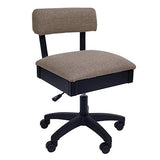 Arrow Sewing H8140 Adjustable Height Hydraulic Sewing and Craft Chair with Under Seat Storage and Solid Fabric, Princess Hazel T