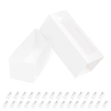 BAKIPACK 30 Macaron Boxes for 4 or 5 Macarons White Macaron Gift Boxes, Candy Boxes, Macarons Box with Clear Window (Interior Me