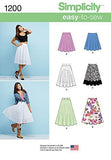 Simplicity 1200 3/4 Circle Skirt Sewing Pattern for Women With Various Length, Sizes 614