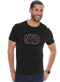 Adro Mens Nyc Cotton T-Shirt (Rn22-03-Nyc-Bl_Black_2Xl)