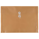 JAM PAPER Plastic Envelopes with Button & String Tie Closure - Legal Booklet - 9 3/4 x 14 1/2 - Gold - 12/Pack