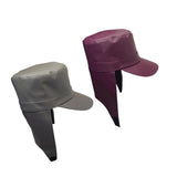Tailorvisit Monsoonrain Caps With Neck Flap, Unisex, Grey And Maroon, Pack Of 2